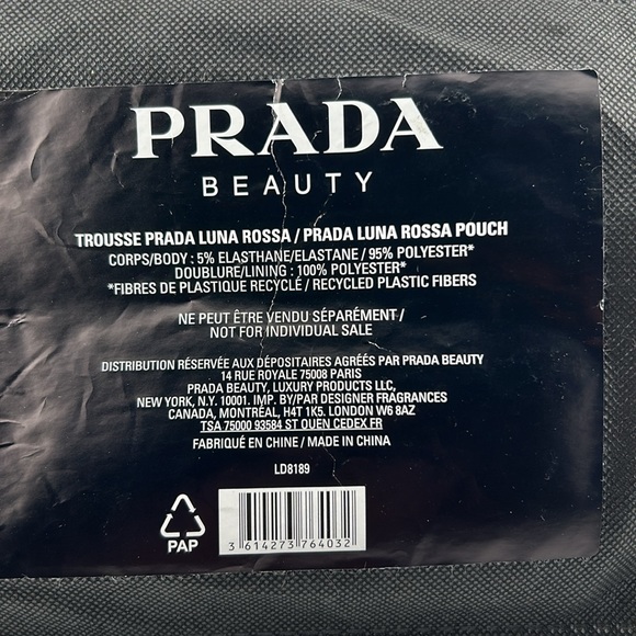 NWT PRADA BEAUTY Luna Rossa Navy Blue Bag - Picture 7 of 7